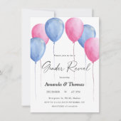 Rosa oder blaue Genderoffenbarung Einladung (Vorderseite)