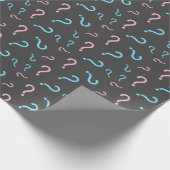 Rosa oder blaue Geschlechtsoffenbarung Geschenkpapier (Ecke)