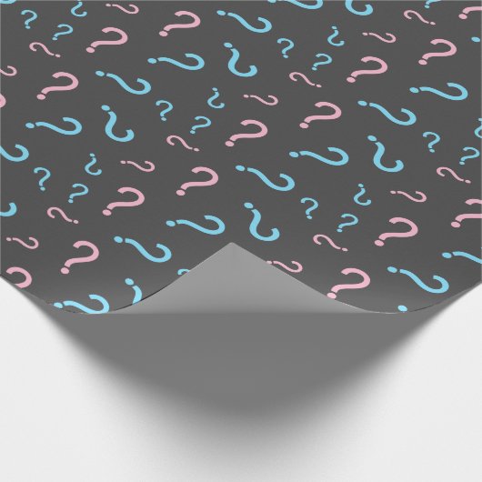 Rosa oder blaue Geschlechtsoffenbarung Geschenkpapier (Ecke)