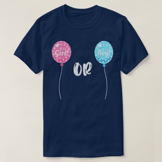 Rosa oder blaue Geschlechtsoffenbarung T-Shirt (Design vorne)