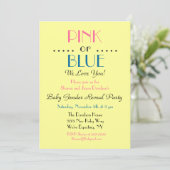 Rosa oder blaue Geschlechtsorgane: Einladung (Stehend Vorderseite)