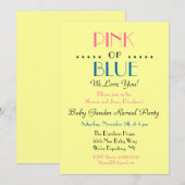 Rosa oder blaue Geschlechtsorgane: Einladung (Vorne/Hinten)