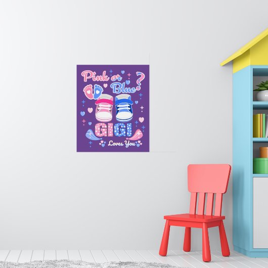 Rosa oder blaue Gigi Lieben Poster (Kinderzimmer 1)