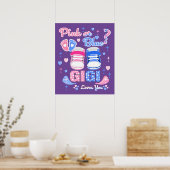 Rosa oder blaue Gigi Lieben Poster (Küche)