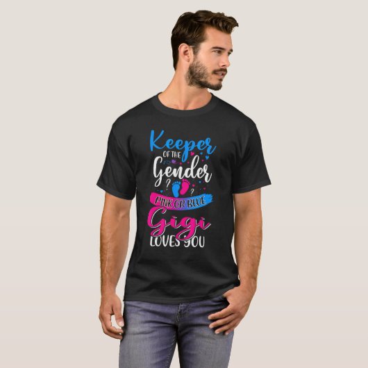 Rosa oder blaue Gigi-Lieben Sie bewahren die Gende T-Shirt (Vorne ganz)