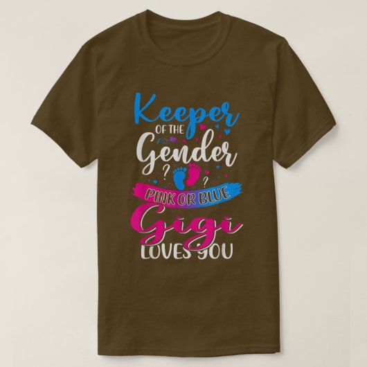 Rosa oder blaue Gigi-Lieben Sie bewahren die Gende T-Shirt (Design vorne)