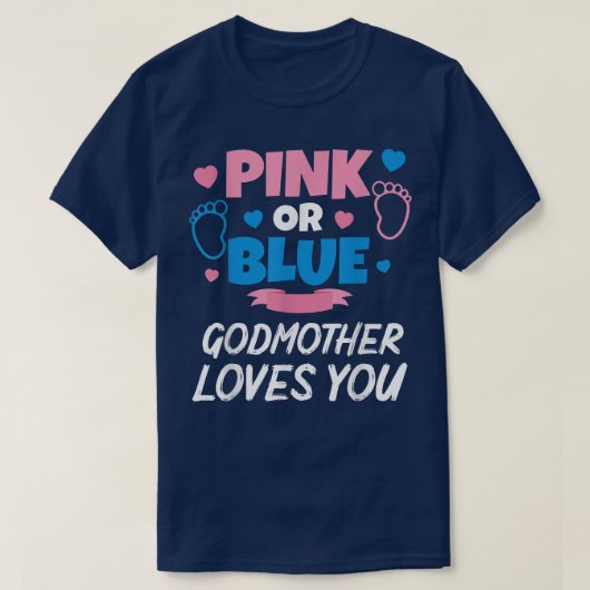 Rosa oder blaue Godmaterinnen Lieben Sie Baby Gend T-Shirt (Design vorne)