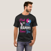 Rosa oder blaue GRAMMY-Liebe Sie Geschlecht Baby R T-Shirt (Vorne ganz)