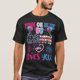 Rosa oder blaue GRAMMY-Liebe Sie Geschlecht Baby R T-Shirt