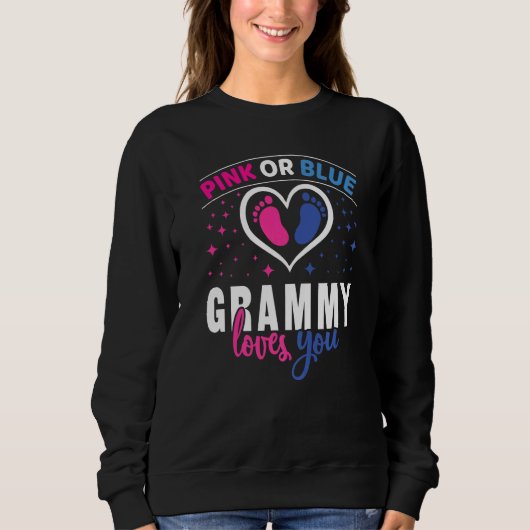 Rosa oder blaue Grammy Lieben Sie Geschlecht offen Sweatshirt (Vorderseite)