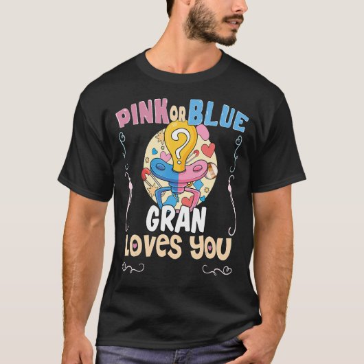 Rosa oder blaue Gran Lieben Ihr bestes Oma je Gran T-Shirt (Vorderseite)