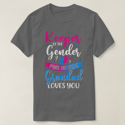 Rosa oder blaue Grandad-Lieben Sie bewahren Geschl T-Shirt (Design vorne)