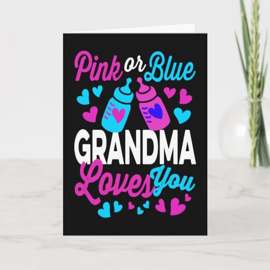 Rosa oder blaue GRANDMA-Lieben | Wahrung des Gesch Karte (Vorderseite)