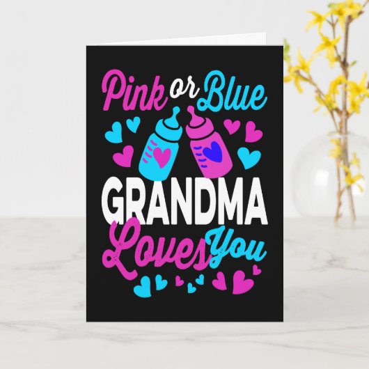 Rosa oder blaue GRANDMA-Lieben | Wahrung des Gesch Karte (Gelbe Blume)