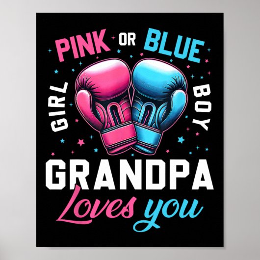 Rosa oder blaue Grandpa-Lieben, die Sie Boxing Gen Poster (Vorne)