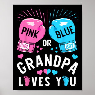 Rosa oder blaue Grandpa-Lieben, die Sie Boxing Gen Poster