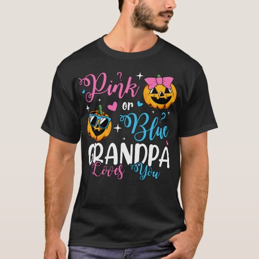 Rosa oder blaue Grandpa-Lieben, die Sie Kürbiskind T-Shirt (Vorderseite)