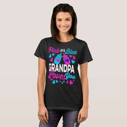 Rosa oder blaue GRANDPA-Lieben - Ihr zukünftiges G T-Shirt (Vorne ganz)