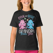 Rosa oder blaue Grandpa-Lieben Sie Elephant Baby G T-Shirt (Vorderseite)