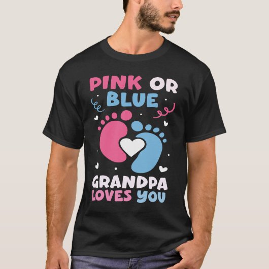 Rosa oder blaue Grandpa-Lieben Sie Granddad Baby G T-Shirt (Vorderseite)