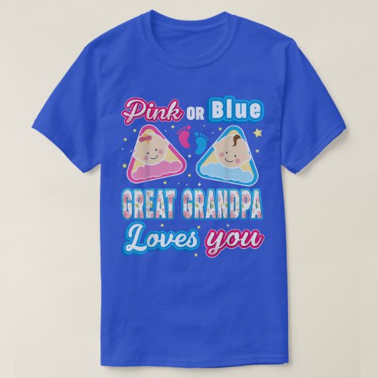Rosa oder blaue große Grandpa-Lieben, die Sie Gesc T-Shirt (Design vorne)