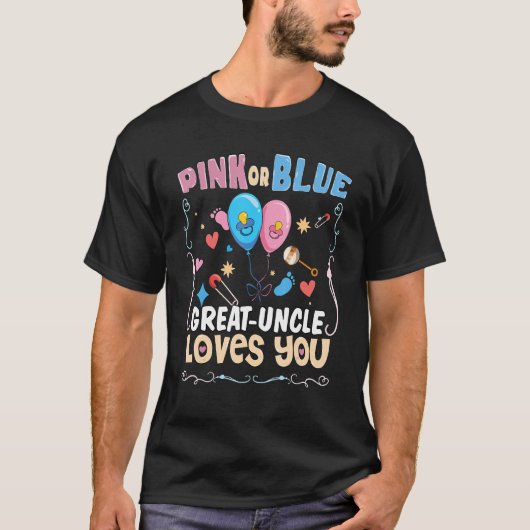 Rosa oder blaue große Lieben Sie am besten Onkel j T-Shirt (Vorderseite)