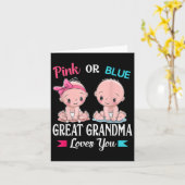 Rosa oder blaue große Oma-Lieben, die Sie Geschlec Karte (Gelbe Blume)