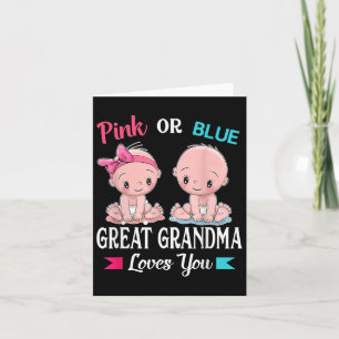Rosa oder blaue große Oma-Lieben, die Sie Geschlec Karte
