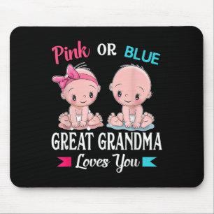 Rosa oder blaue große Oma-Lieben, die Sie Geschlec Mousepad