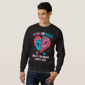 Rosa oder blaue große Oma-Lieben, die Sie Geschlec Sweatshirt (Vorne ganz)
