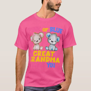 Rosa oder blaue große Oma-Lieben, die Sie Geschlec T-Shirt
