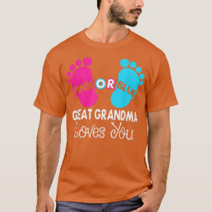 Rosa oder blaue große Oma Lieben Sie, Baby Gender T-Shirt