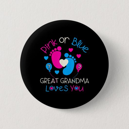 Rosa oder blaue große Oma-Lieben Sie Shirt Geschle Button (Vorderseite)