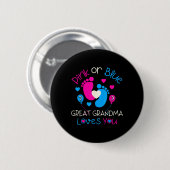 Rosa oder blaue große Oma-Lieben Sie Shirt Geschle Button (Vorne & Hinten)