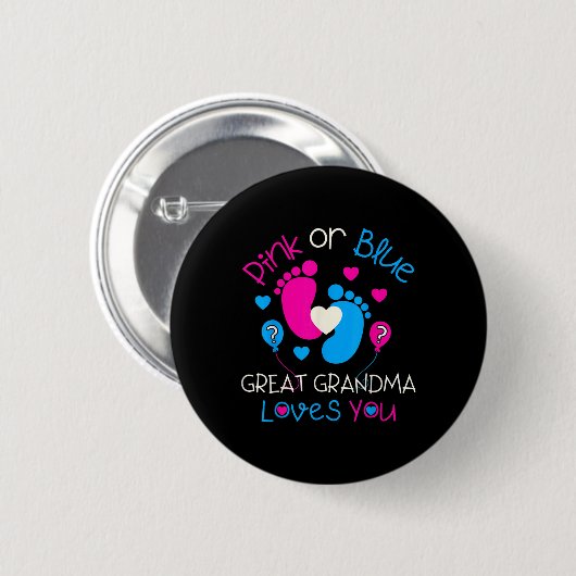 Rosa oder blaue große Oma-Lieben Sie Shirt Geschle Button (Vorne & Hinten)