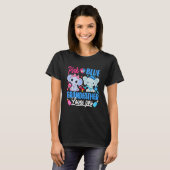 Rosa oder blaue Großvater-Lieben Sie Geschlecht ze T-Shirt (Vorne ganz)
