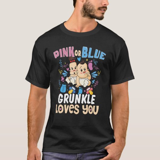 Rosa oder blaue Grunkel Lieben Ihr bester Großer O T-Shirt (Vorderseite)