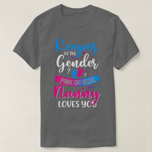 Rosa oder blaue Gruschige Lieben, die das Geschlec T-Shirt (Design vorne)