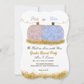 Rosa oder blaue Kürbisgeschlecht offenbaren Einlad Einladung (Vorderseite)