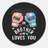 Rosa oder blaue Lieben, die Sie Boxing Gender Reve Runder Aufkleber (Vorderseite)