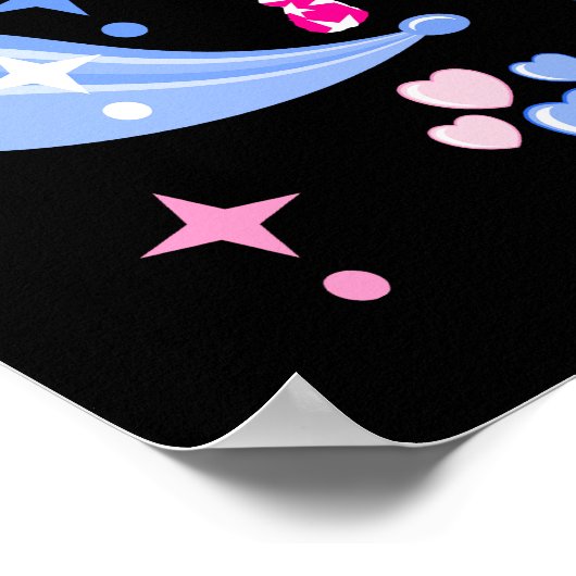 Rosa oder blaue Lieben Poster (Ecke)