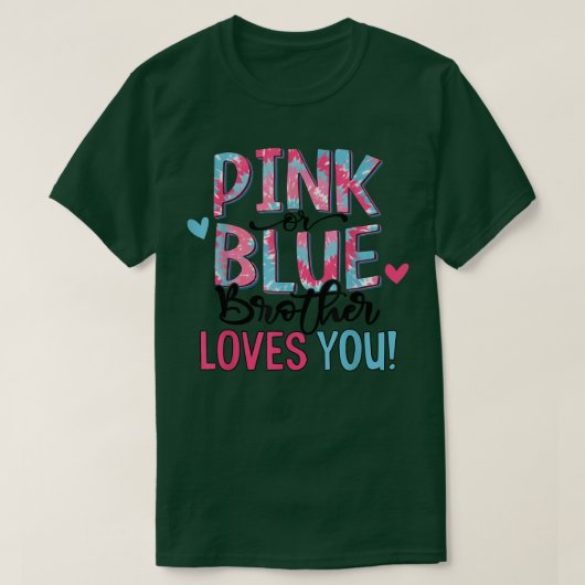 Rosa oder blaue Lieben Sie Gefärbte Krawatte Baby T-Shirt (Design vorne)
