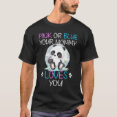 Rosa oder blaue Lieben Sie Niedlich Panda Bär Clas T-Shirt (Vorderseite)