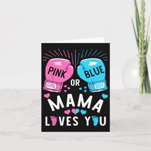 Rosa oder blaue Mama-Lieben, bei denen Sie das Ges Karte (Vorderseite)
