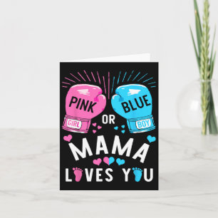 Rosa oder blaue Mama-Lieben, bei denen Sie das Ges Karte
