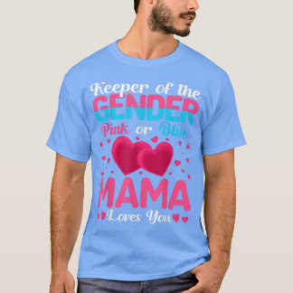 Rosa oder blaue Mama-Lieben Sie bewahren die Gende T-Shirt