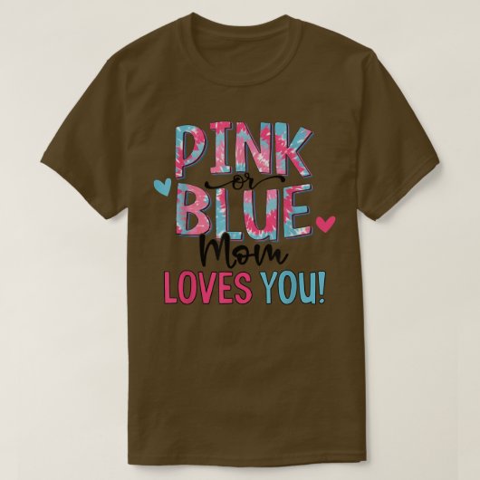 Rosa oder blaue Mama Lieben Sie Gefärbte Krawatte T-Shirt (Design vorne)