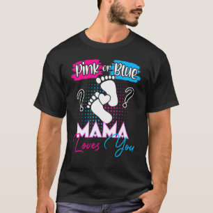 Rosa oder blaue Mama-Lieben Sie Schwangerschaft Ge T-Shirt