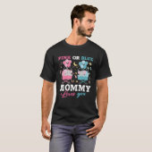 Rosa oder blaue Mami-Lieben Sie Elephant Baby Gend T-Shirt (Vorne ganz)