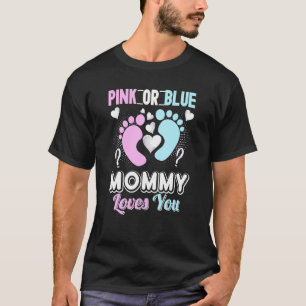 Rosa oder blaue Mami-Lieben Sie Geschlecht zeigen T-Shirt